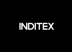 negative inditex logo with black background